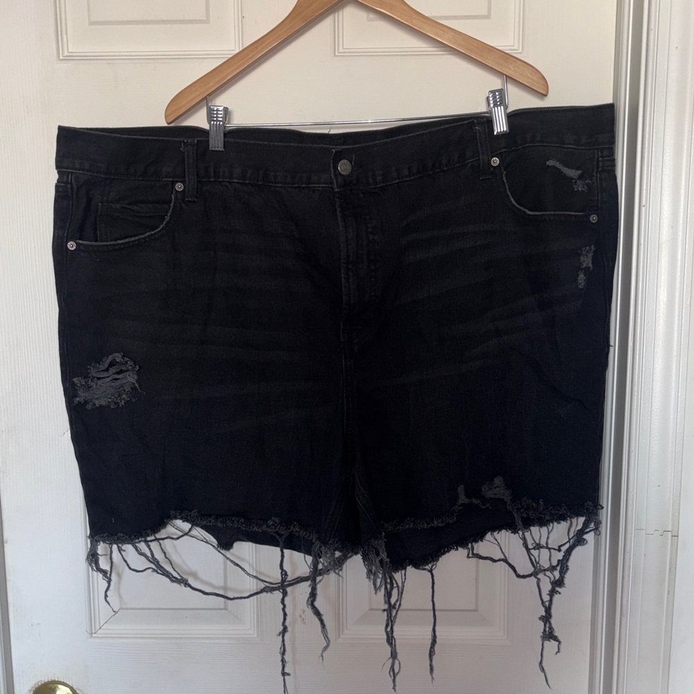 Old Navy Distressed Cut Off Shorts Black Size 26